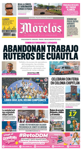 Cover of Diario de Morelos