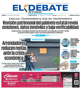 Cover of El Debate de Culiacan