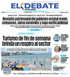 Cover of El Debate de Mazatlan