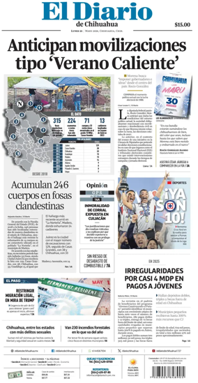 Cover of El Diario de Chihuahua