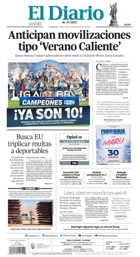 Cover of El Diario de Juarez