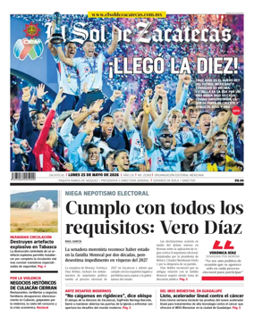 Cover of El Sol de Zacatecas