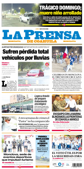 Cover of La Prensa de Coahuila