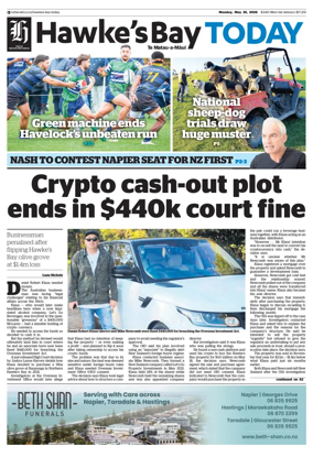 Cover of Hawke's Bay Today