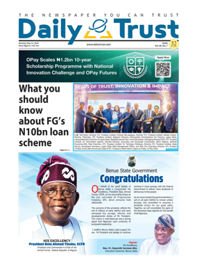 Cover of Daily Trust