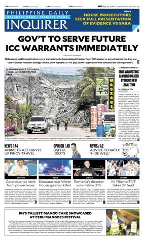 Cover of Philippine Daily Inquirer