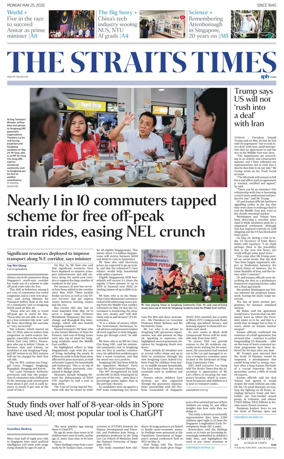 Cover of The Straits Times