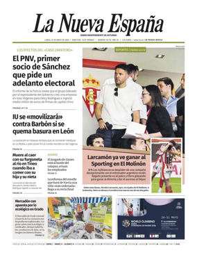 Cover of La Nueva Espana (Occidente)