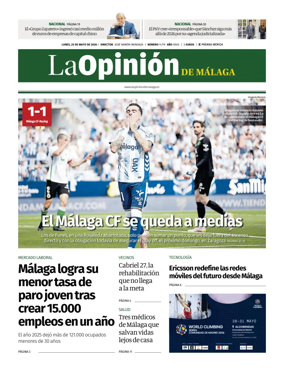 Cover of La Opinion de Malaga