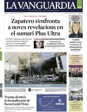 Cover of La Vanguardia (Catalonia - 1st edition)