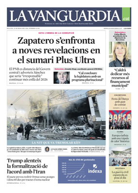 Cover of La Vanguardia (Catala)