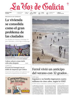 Cover of La Voz de Galicia (Ferrol)