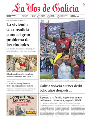 Cover of La Voz de Galicia (Viveiro)