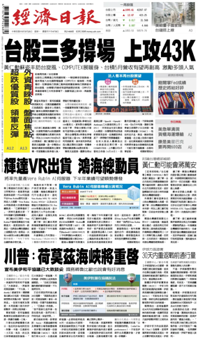Cover of Economic Daily News (Taiwan)