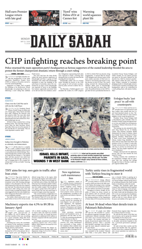 Cover of Daily Sabah (Turkey)