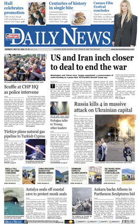 Cover of Hurriyet Daily News & Economic Review