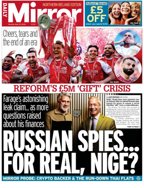 Cover of Daily Mirror (Northern Ireland)
