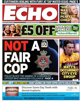 Cover of South Wales Echo