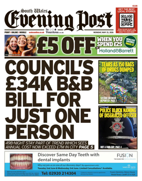 Cover of South Wales Evening Post