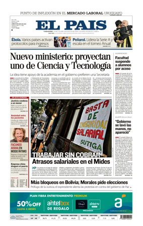 Cover of El Pais (Uruguay)