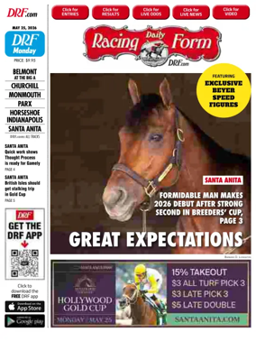 Cover of Daily Racing Form National Digital Edition