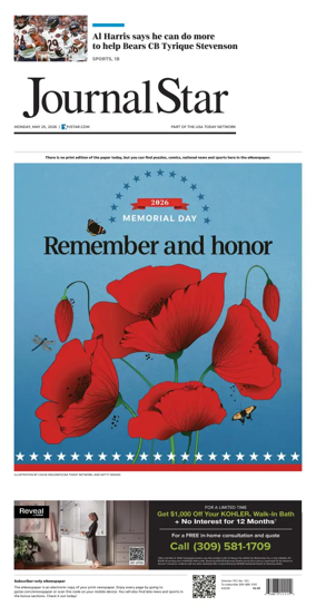 Cover of Journal Star (Peoria)