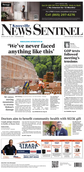 Cover of Knoxville News Sentinel