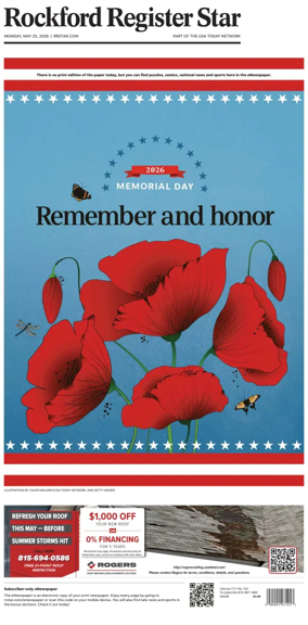 Cover of Rockford Register Star