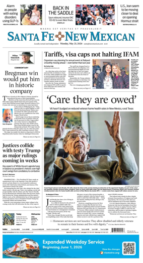 Cover of Santa Fe New Mexican