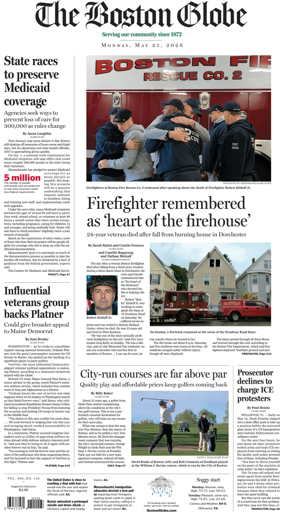 Cover of The Boston Globe