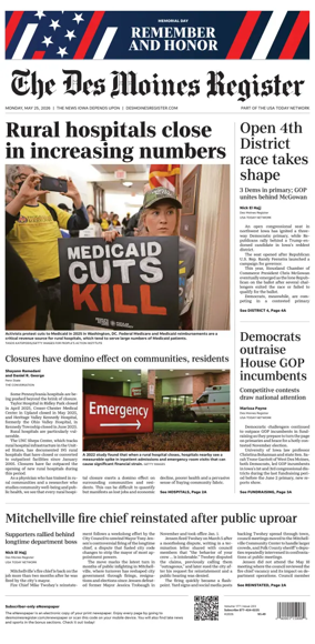 Cover of The Des Moines Register
