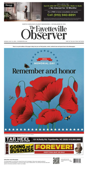 Cover of The Fayetteville Observer
