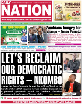 Cover of Daily Nation Newspaper