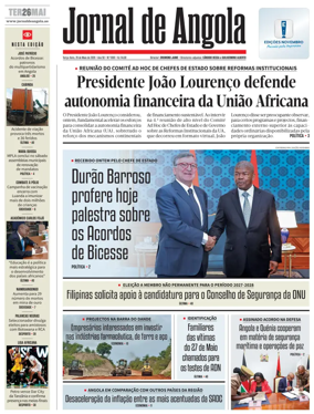 Cover of Jornal de Angola