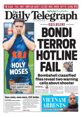 Cover of The Daily Telegraph (Sydney)