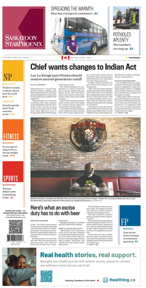 Cover of Saskatoon StarPhoenix