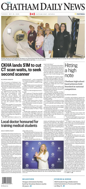 Cover of The Chatham Daily News