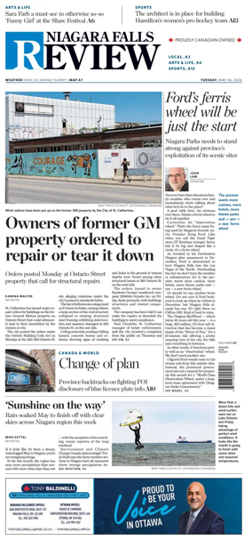 Cover of The Niagara Falls Review
