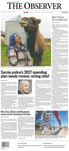Cover of The Observer (Sarnia)