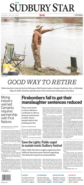 Cover of The Sudbury Star