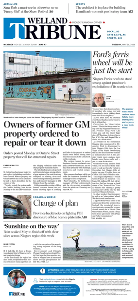 Cover of The Welland Tribune