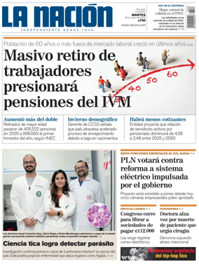 Cover of La Nacion (Costa Rica)