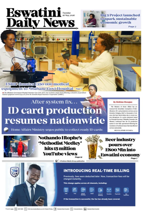 Cover of Eswatini Daily News