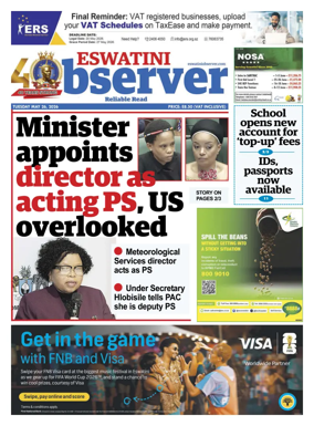 Cover of Eswatini Observer