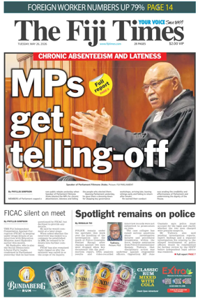 Cover of The Fiji Times