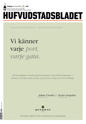 Cover of Hufvudstadsbladet