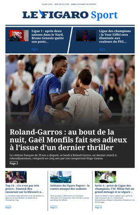 Cover of Le Figaro Sport