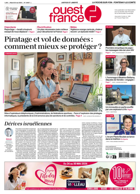 Cover of Ouest France (La Roche-sur-Yon - Fontenay-le-Comte)