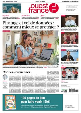 Cover of Ouest-France (Quimperle Concarneau)