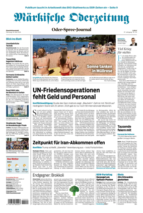 Cover of Markische Oderzeitung Eisenhuttenstadt